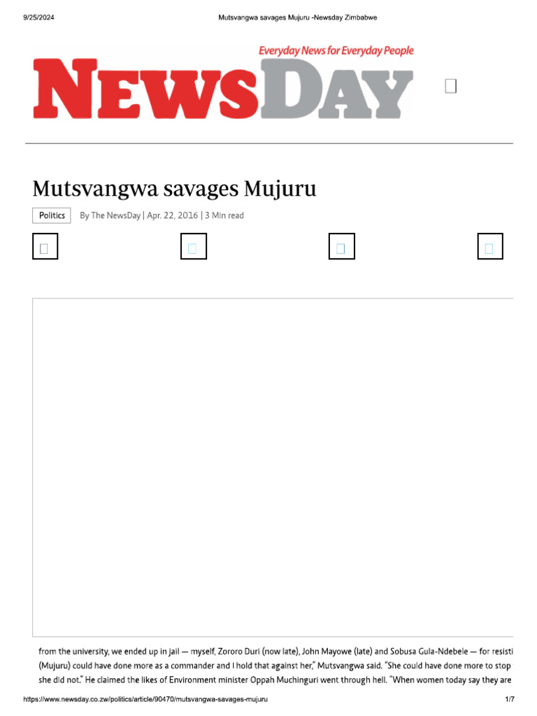 Mutsvangwa on Mujuru | PDF
