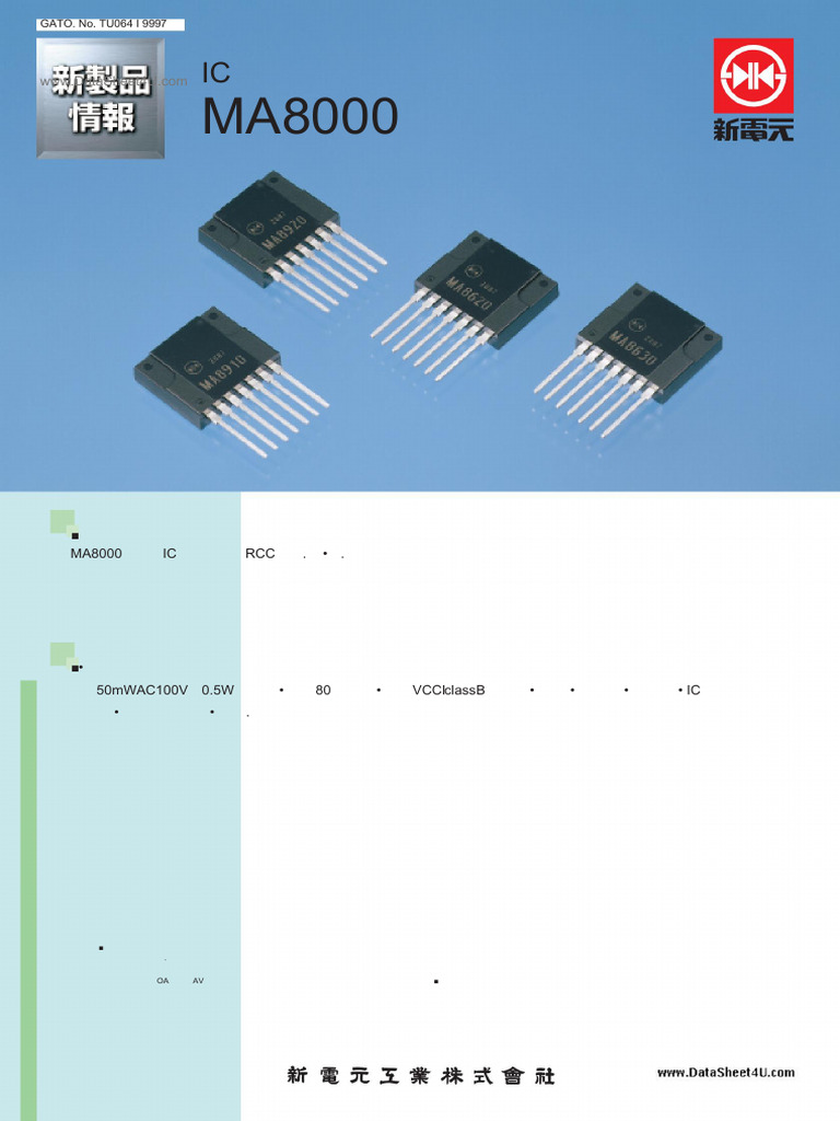 Especificaciones del MA8630 | PDF