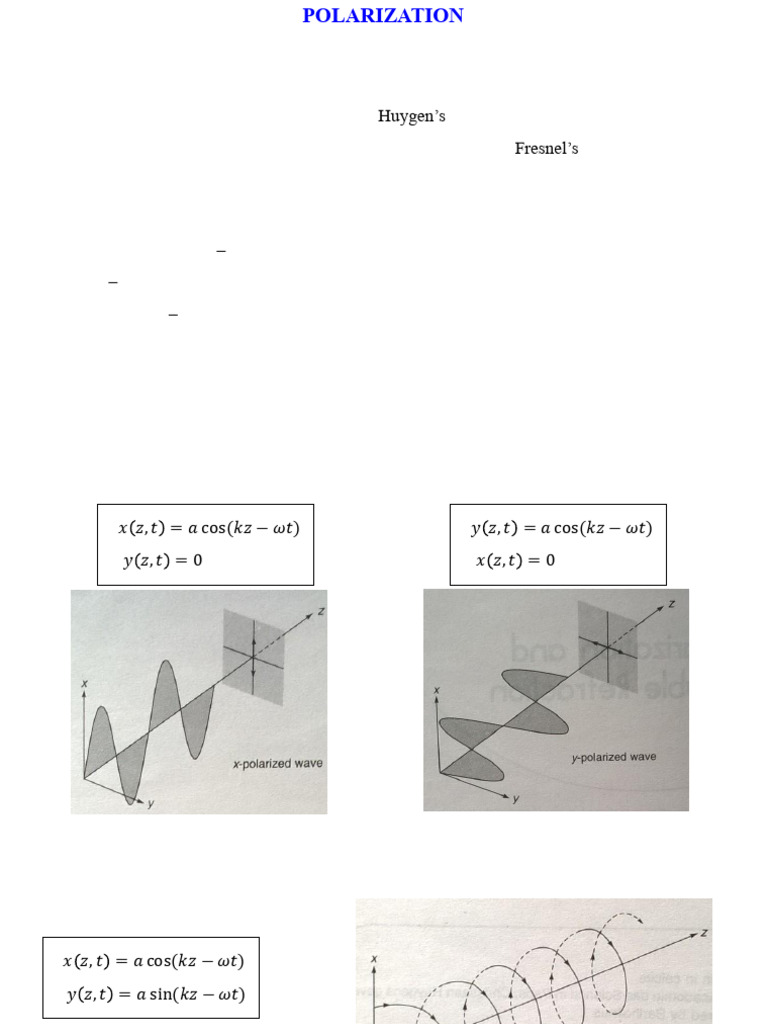 Understanding Light Polarization Concepts | PDF | Polarization (Waves ...