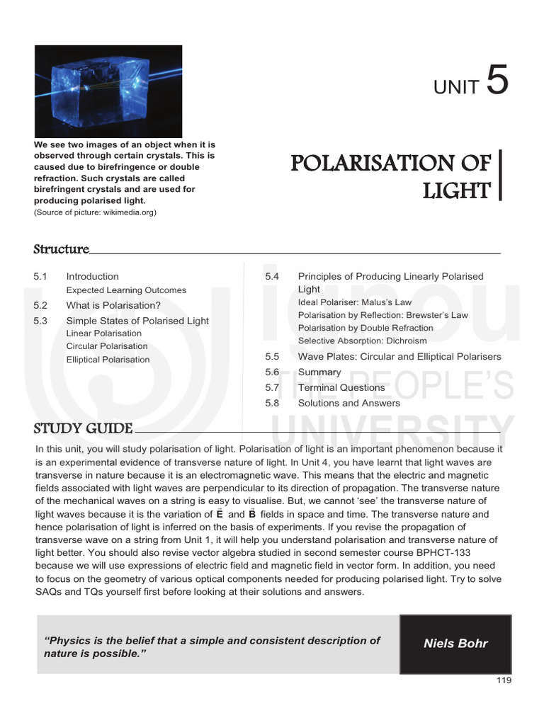 Understanding Light Polarisation Concepts | PDF | Polarization (Waves ...
