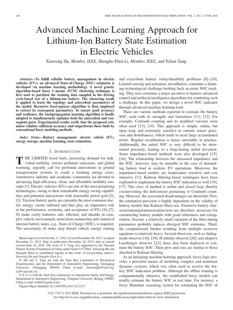 Advanced Machine Learning Approach For Lithium-Ion Battery State ...