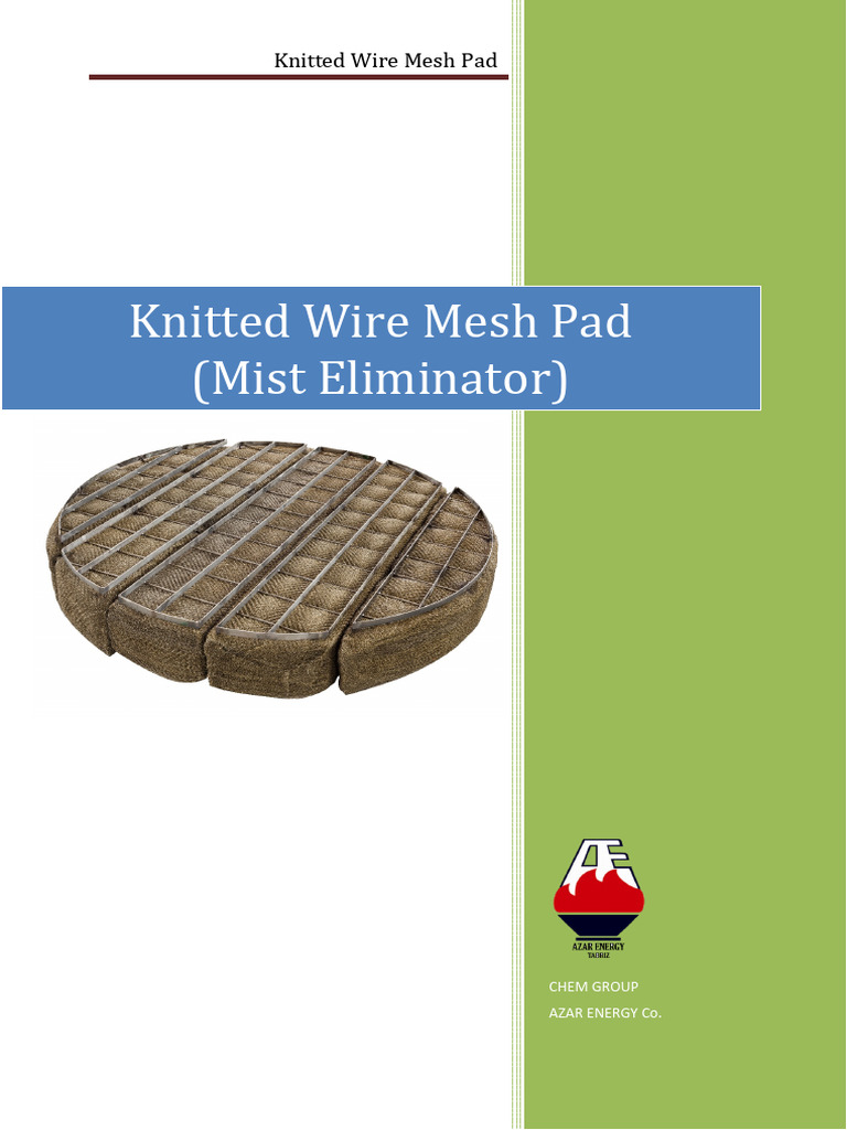 Knitted Wire Mesh Mist Eliminator | PDF | Pressure | Transparent Materials