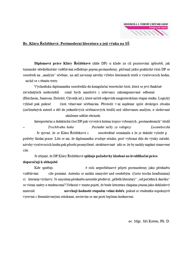 Řežabkova OPDP | PDF