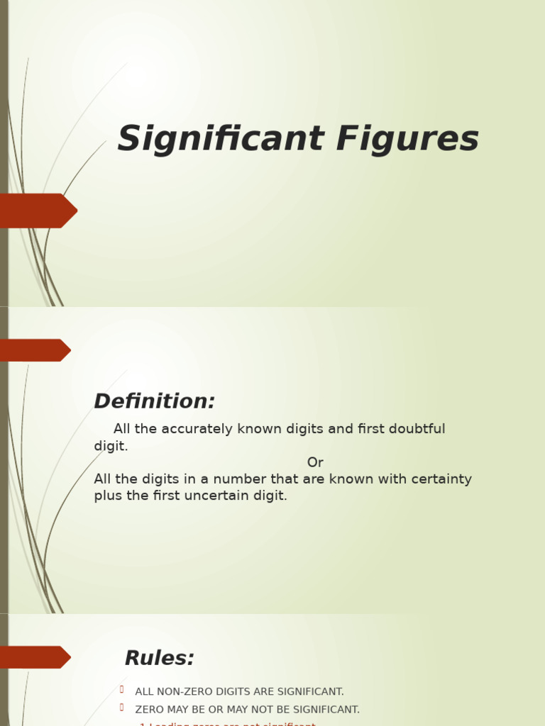 Significant Figures (Tara Sana) | PDF