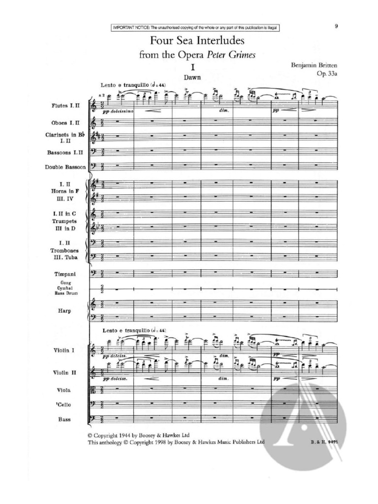 Britten-Peter Grimes 1° Interlude | PDF