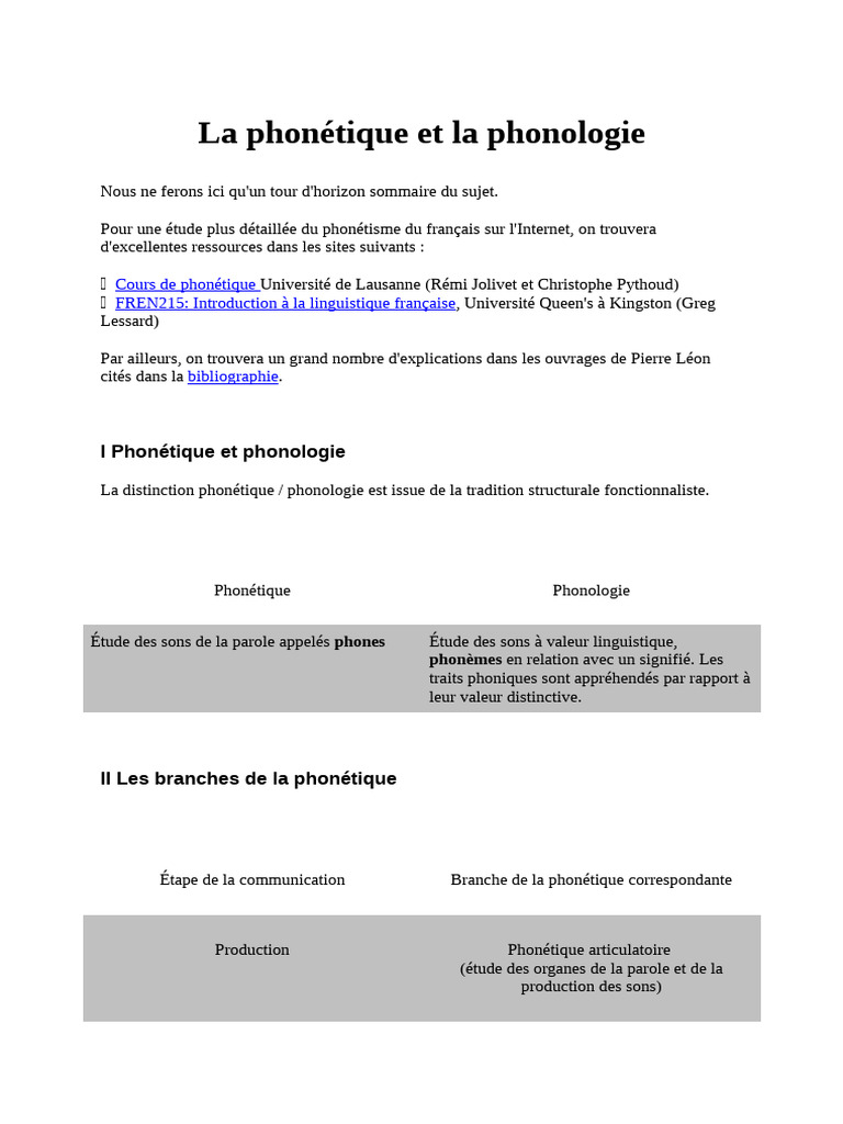 Introduction à la phonétique et phonologie | PDF | Syllabe | Phonétique