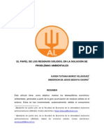 EL PAPEL DE LOS RESIDUOS SÓLIDOS, EN LA SOLUCIÓN DE (Karen Tatiana Muñoz Velasquez y Anderson de Jesus Bedoya Osorio)