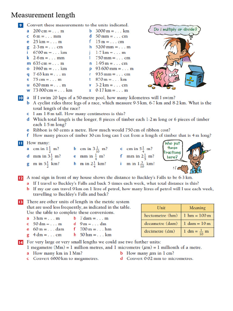 Measurement Length - Exercise | PDF