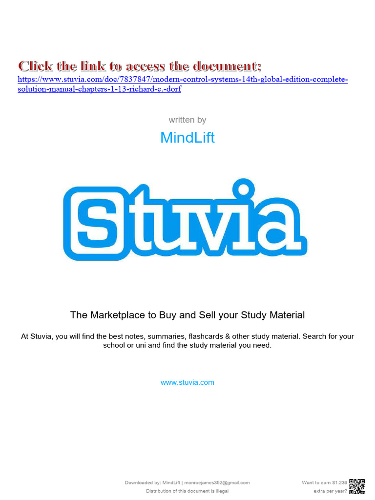 Modern Control Systems 14th Global Edition Complete Solution Manual ...