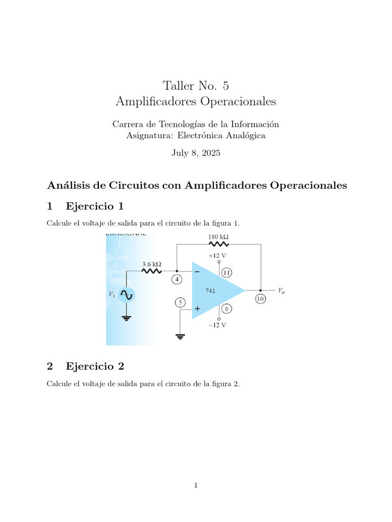 Tarea 05 | PDF | Electrónica | Red eléctrica