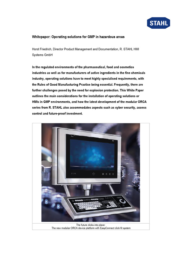 GMP Solutions for Hazardous Areas | PDF | Computer Security | Security