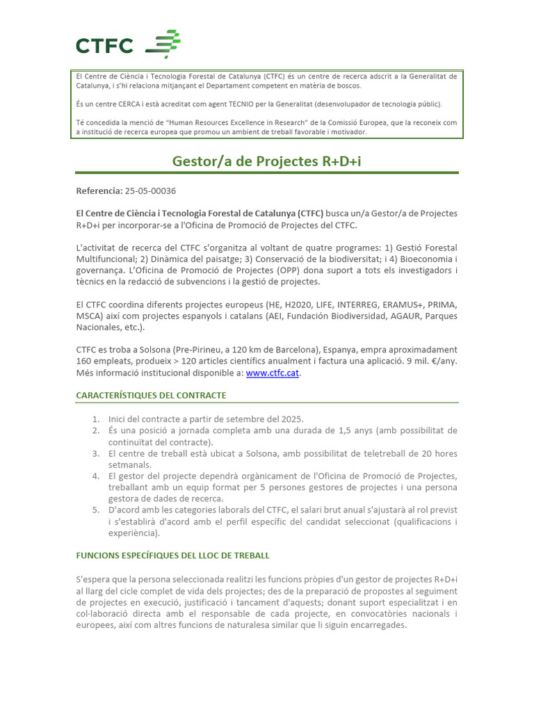 25-05-00036 Gestor-A Projectes RDi | PDF