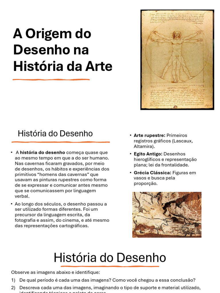 A Origem Do Desenho Na História Da Arte - Revisado | PDF | Desenho ...