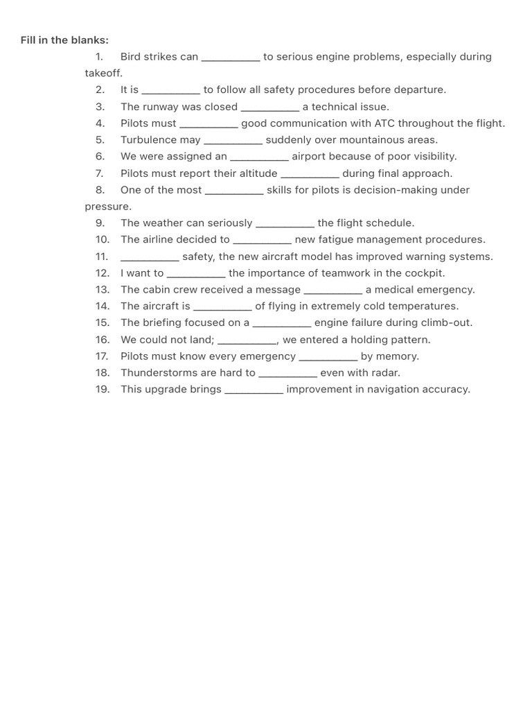 Fill in the Blanks | PDF