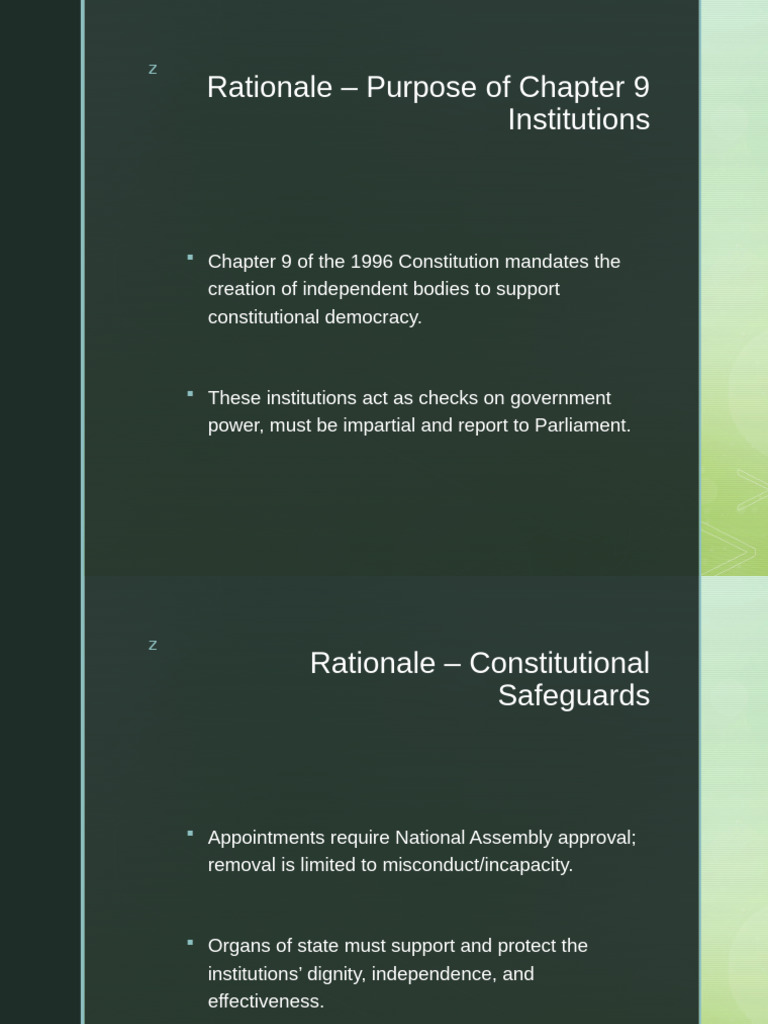 Chapter 9 Institutions of South Africa | PDF | Government | Justice