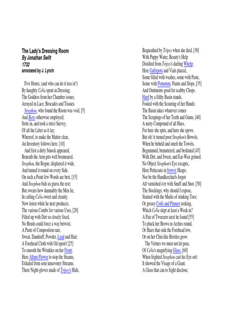 Swift's Satire on Female Vanity | PDF | Cost Of Living | Pound Sterling