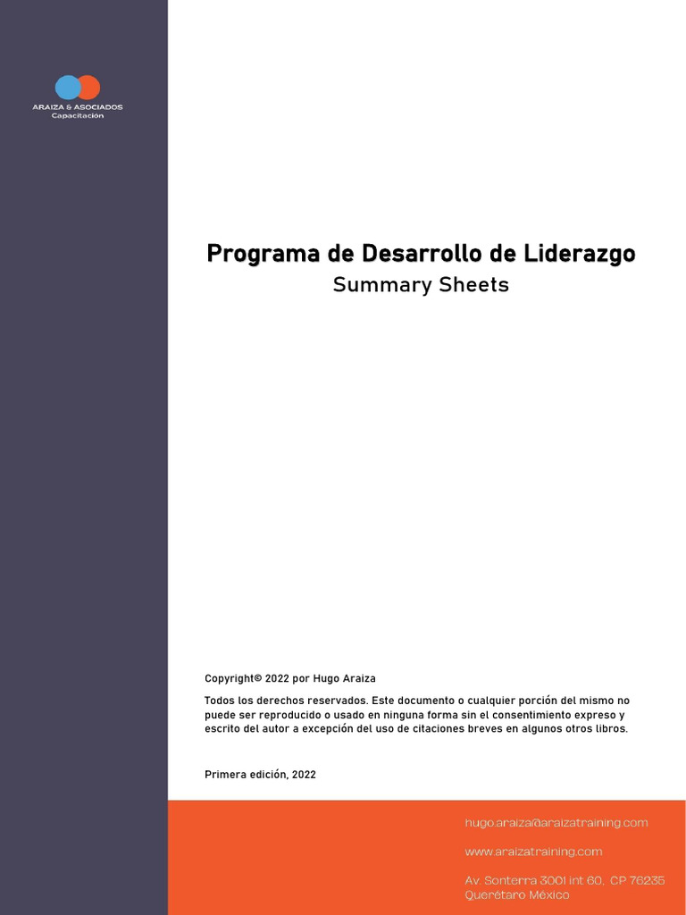 Programa de Liderazgo Efectivo 90 Días | PDF | Liderazgo | Gestión ...