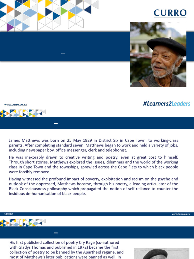 James Matthews: Poetry of Loss and Hope | PDF | Poetry