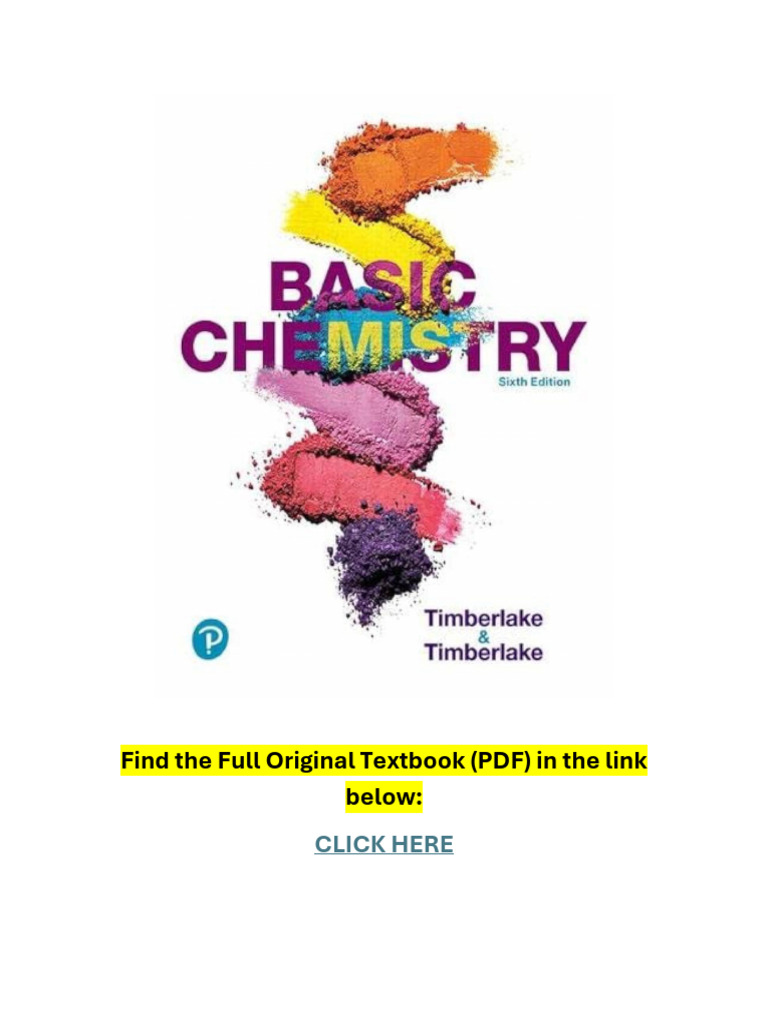 Basic Chemistry 6th Edition Overview | PDF | Stoichiometry | Metabolism
