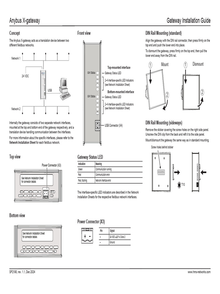 Anybus X-gateway Installation Guide | PDF | Electrical Connector ...