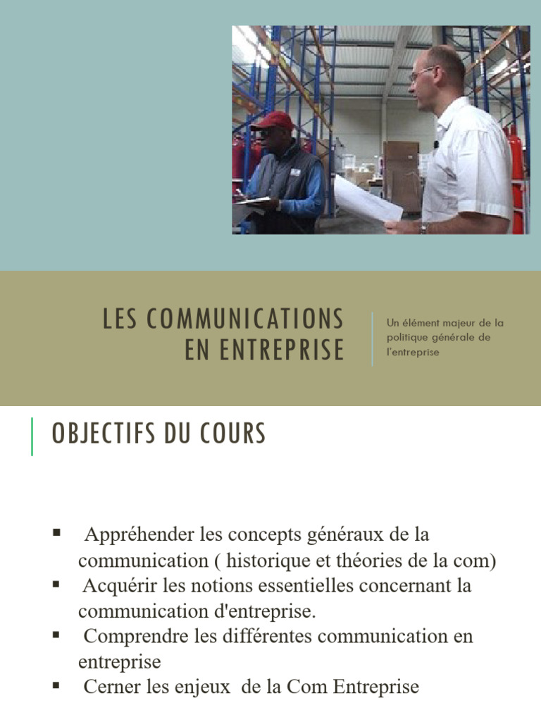 Communication en entreprise : concepts clés | PDF | Business | Marque