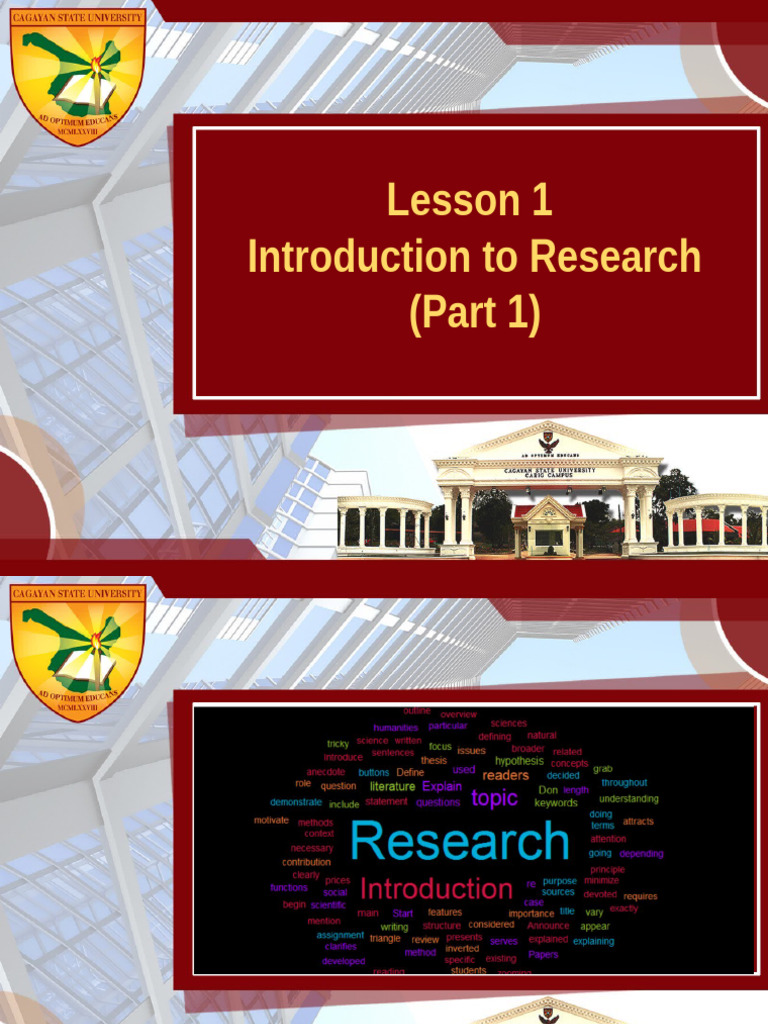 Lesson 1 Introduction To Research (Part 1) | PDF | Scientific Method ...