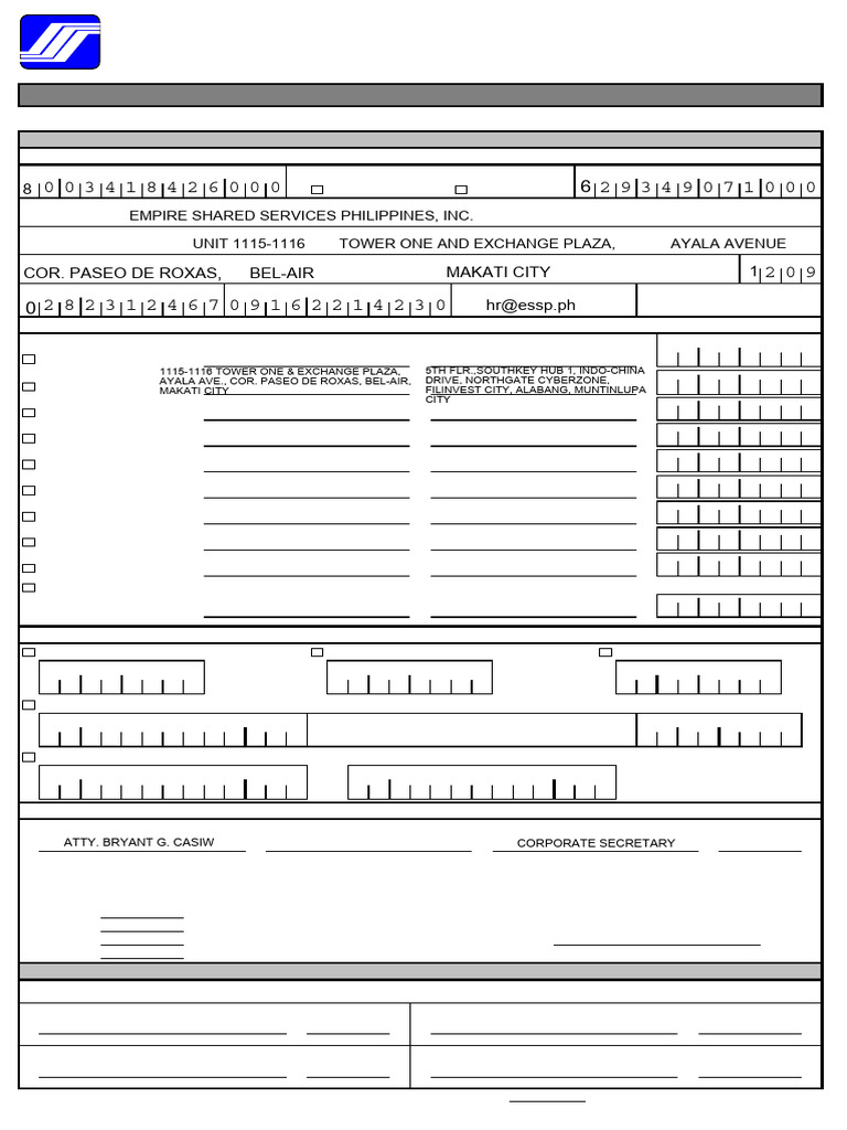 SSS Employer Data Change Form R-8 | PDF | Business | Business Law