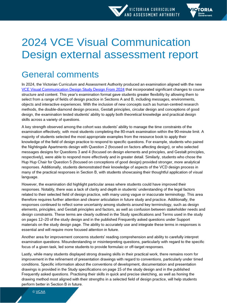 2024 VCE Visual Communication Exam Insights | PDF | Intellectual ...