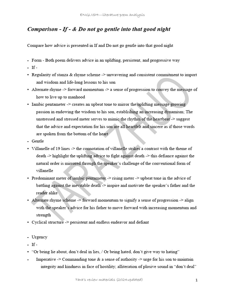 Comparing Advice in Two Poems | PDF | Metre (Poetry) | Poetry