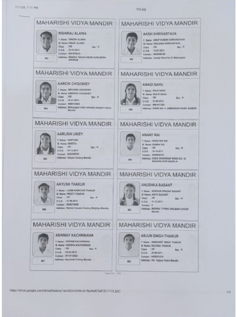 Class 8 TH A | PDF