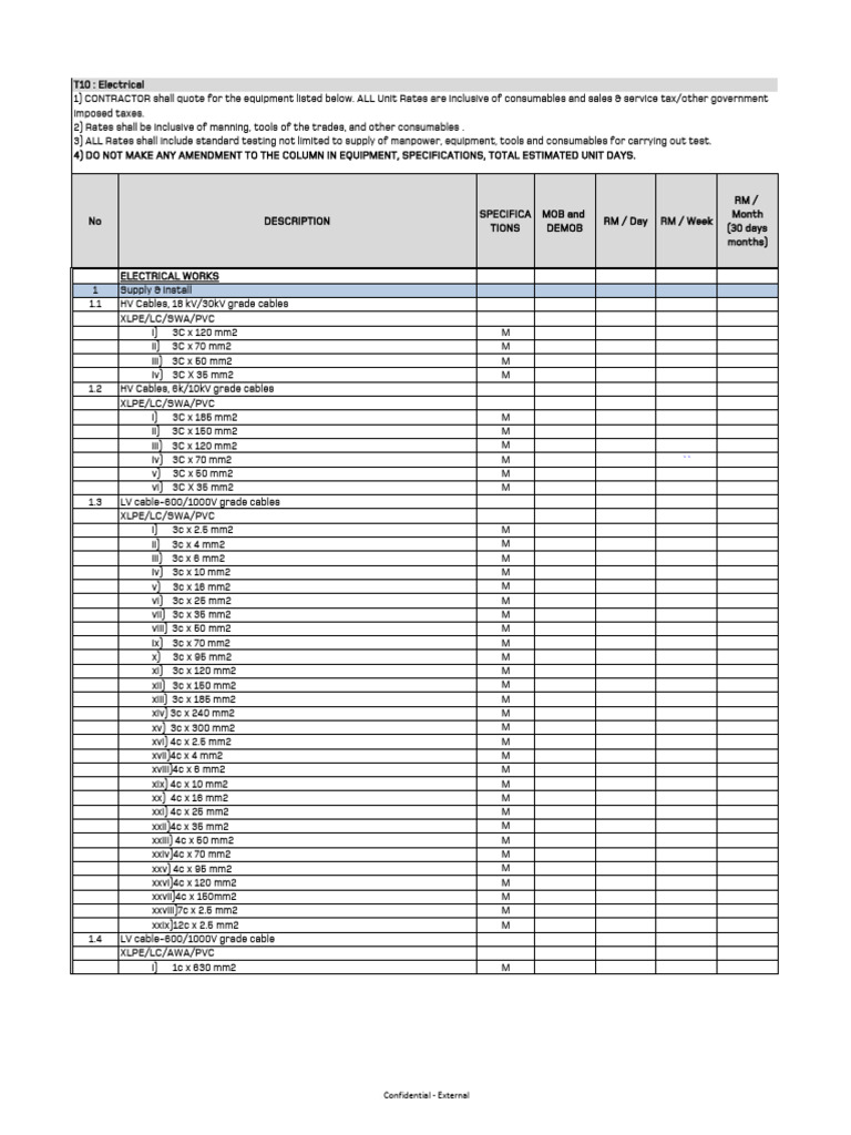 08 - Attachment C - Schedule of Rates - Plant Changed | PDF ...