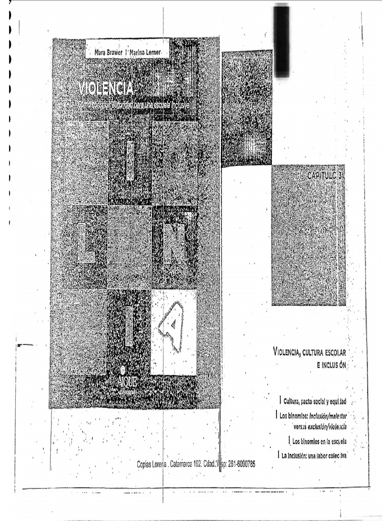 1) BRAWER Y LERNER. Violencia. Cómo Construir Autoridad para Una ...