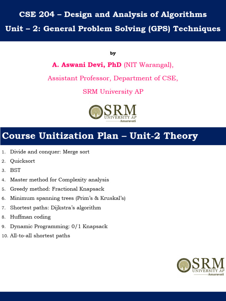 General Problem Solving in Algorithms | PDF | Time Complexity ...