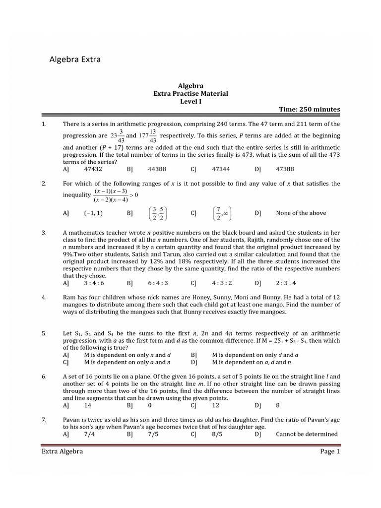 Algebra | PDF
