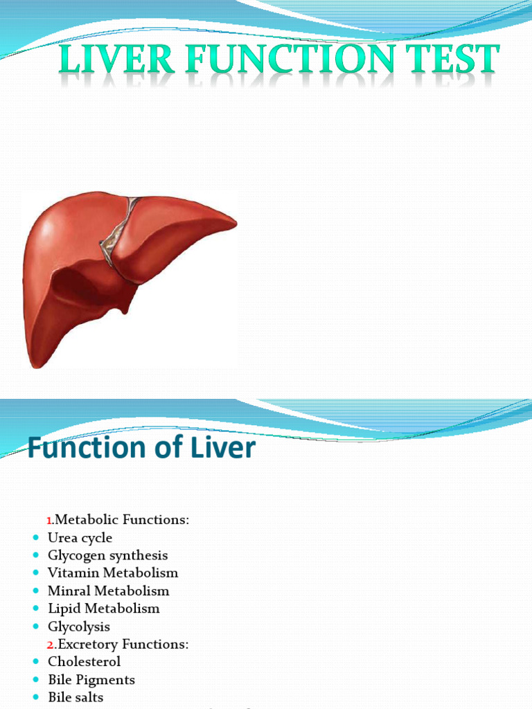 Liver Function Test 2018 | PDF | Alanine Transaminase | Liver