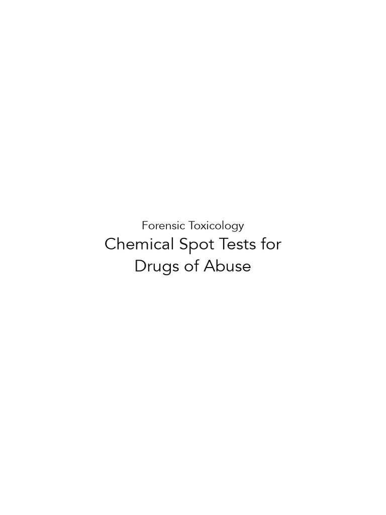 Forensic Drug Testing with Janovsky Reagent | PDF | Hydrochloric Acid ...