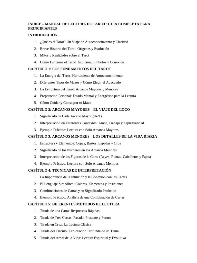 Guía Completa de Lectura de Tarot | PDF | Tarot | Jugando a las cartas