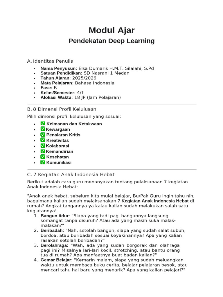 Indonesia Learning | PDF