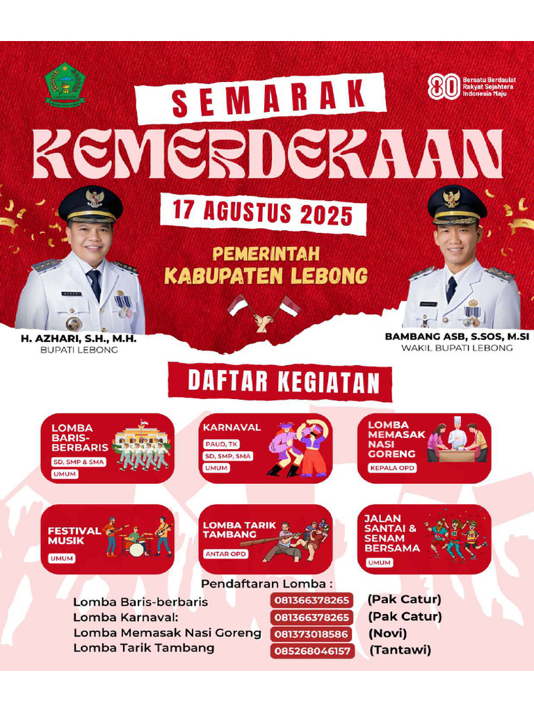 Semarak 17 Agustus 2025 Pemkab Lebong | PDF