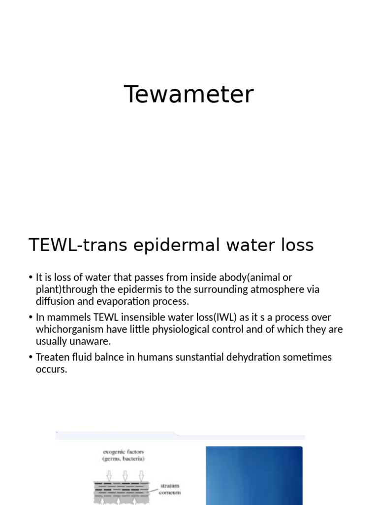 Tewameter: Measuring TEWL Rates | PDF