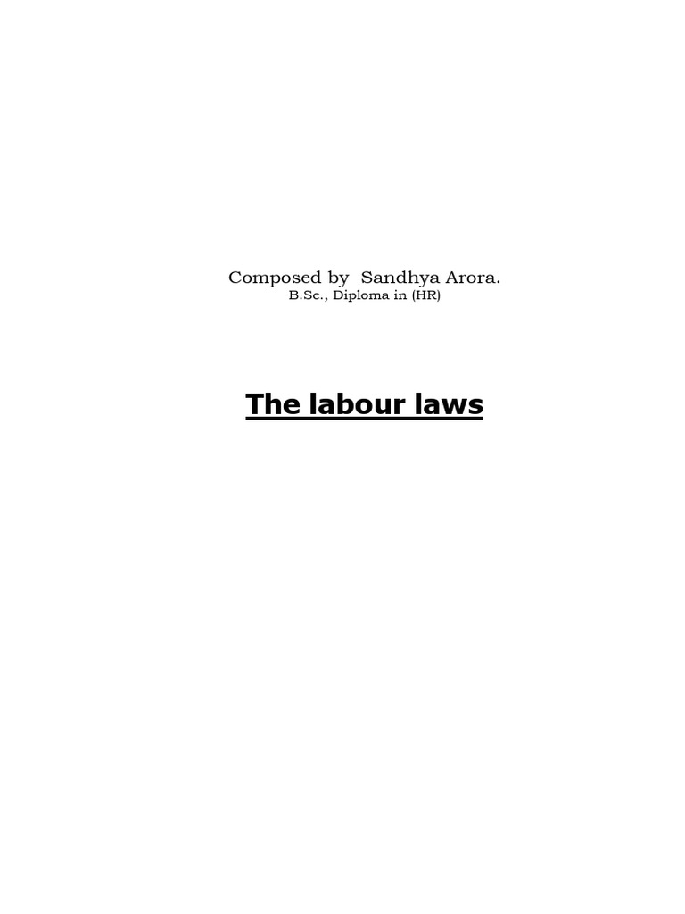 Labour Laws Checklist Guide | PDF | Apprenticeship | Employment