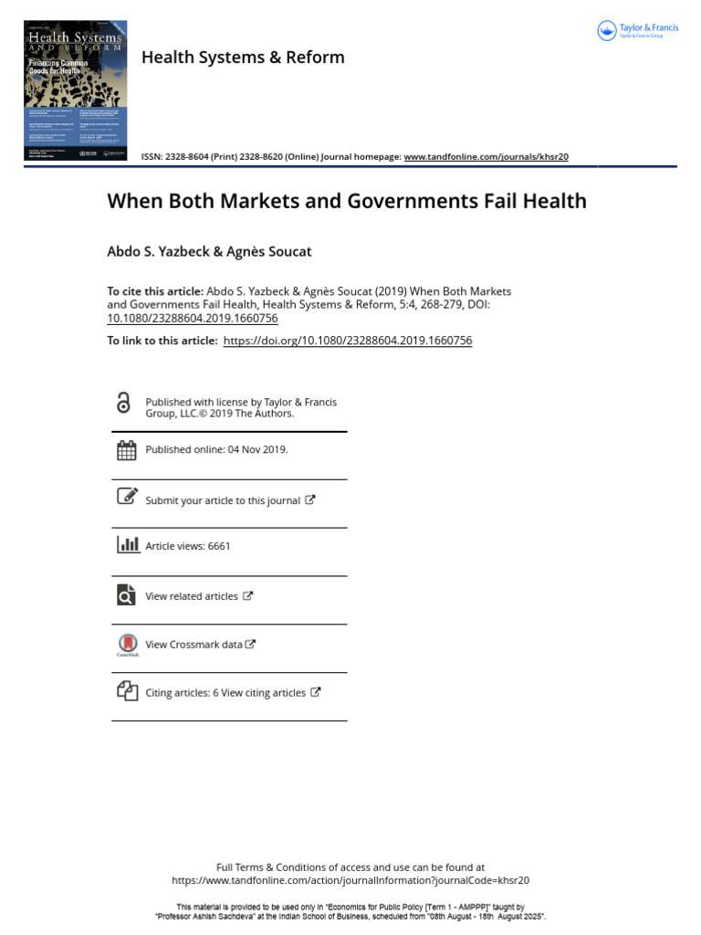 Addressing Health System Failures | PDF | Public Health | Risk