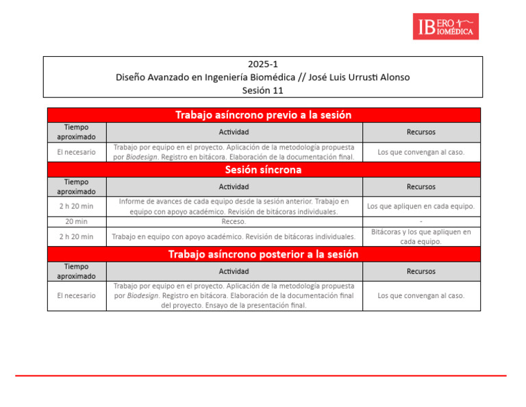 DAIB Plan Sesión 11 | PDF