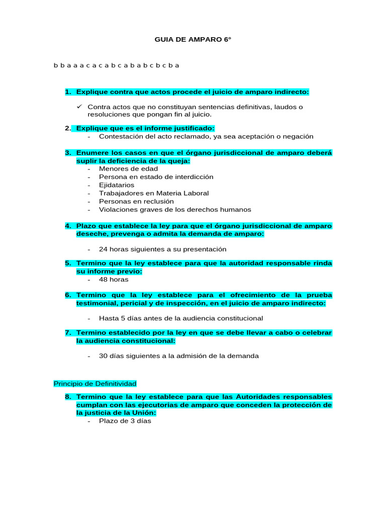 Guía Completa del Juicio de Amparo Indirecto | PDF