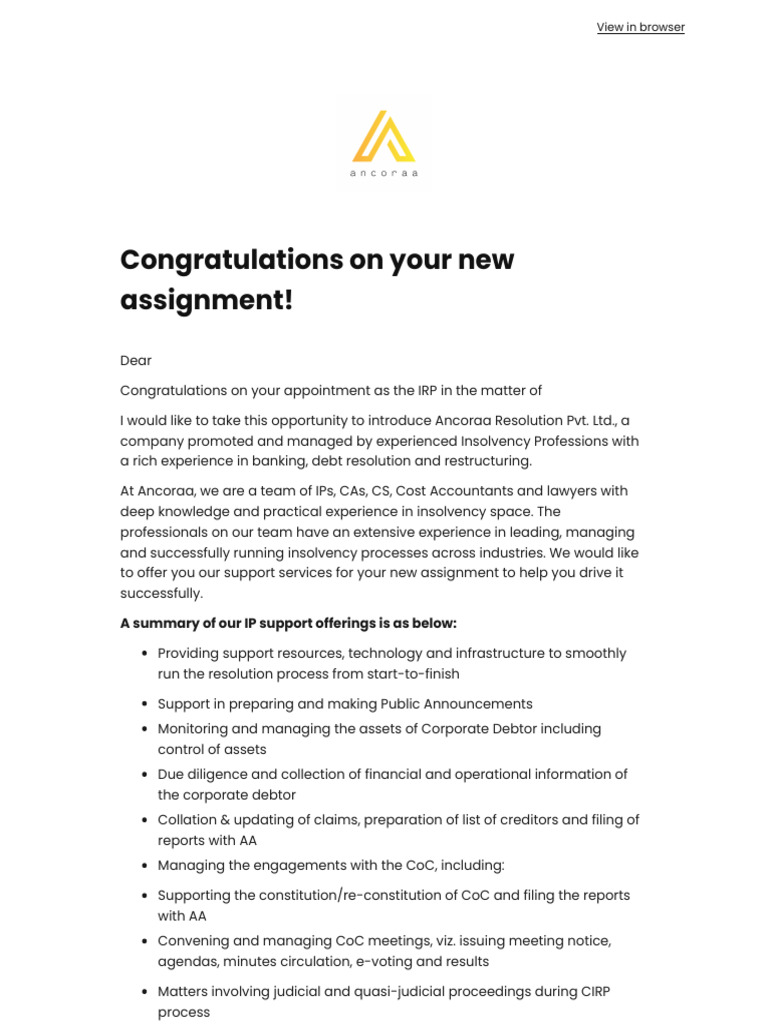New Awards | PDF | Insolvency | Bankruptcy