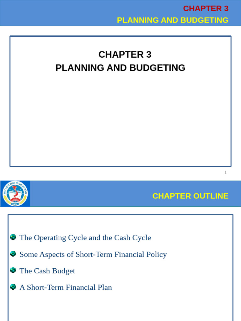 Ch3-Planning and Budgeting | PDF | Credit | Finance &amp; Money Management