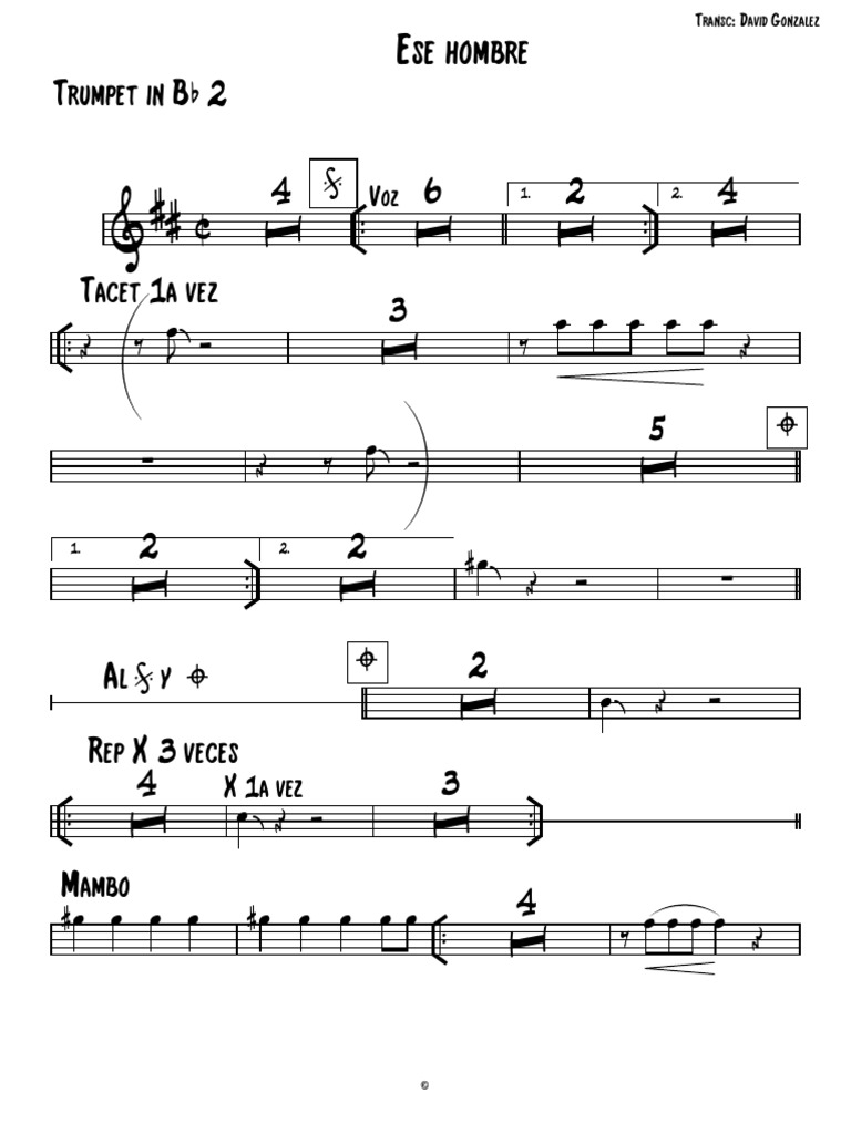 Ese Hombre - Trumpet in BB 2 | PDF
