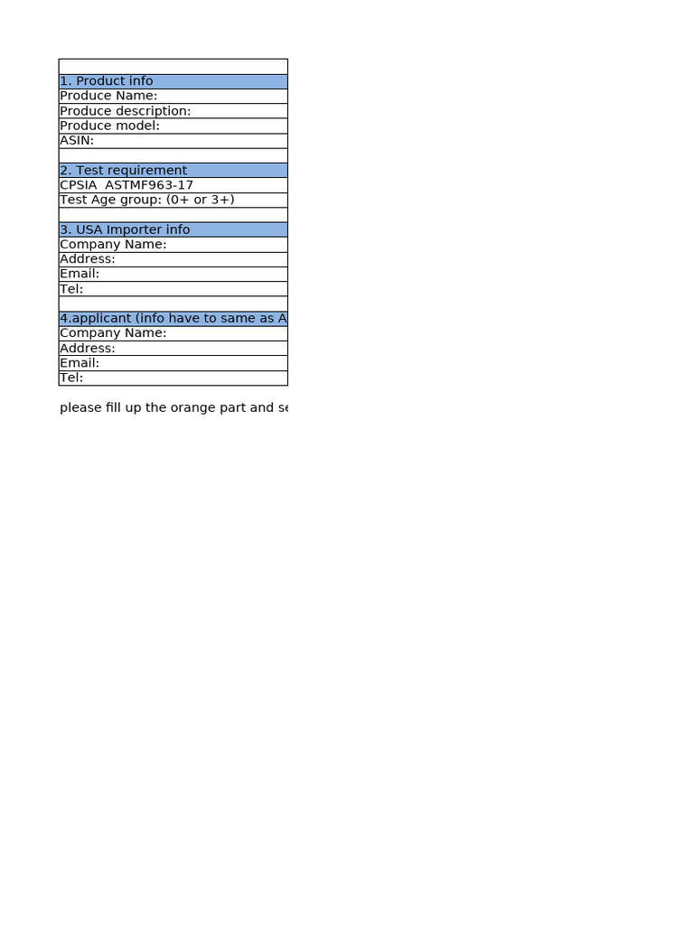 ASTM CPC Info Form TonySourcing | PDF