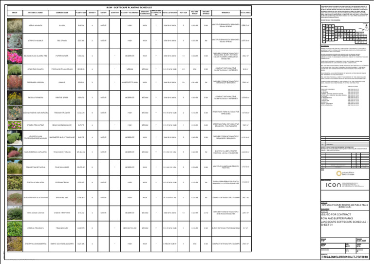 Landscape Softscape Schedule for Expo Valley | PDF | Plants | Botany