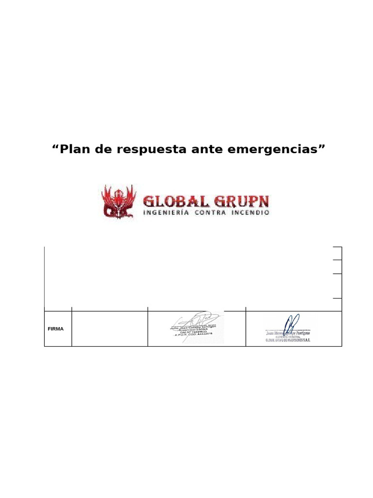 Plan de Emergencias para Obras 2025 | PDF | Herida | Defensa Civil
